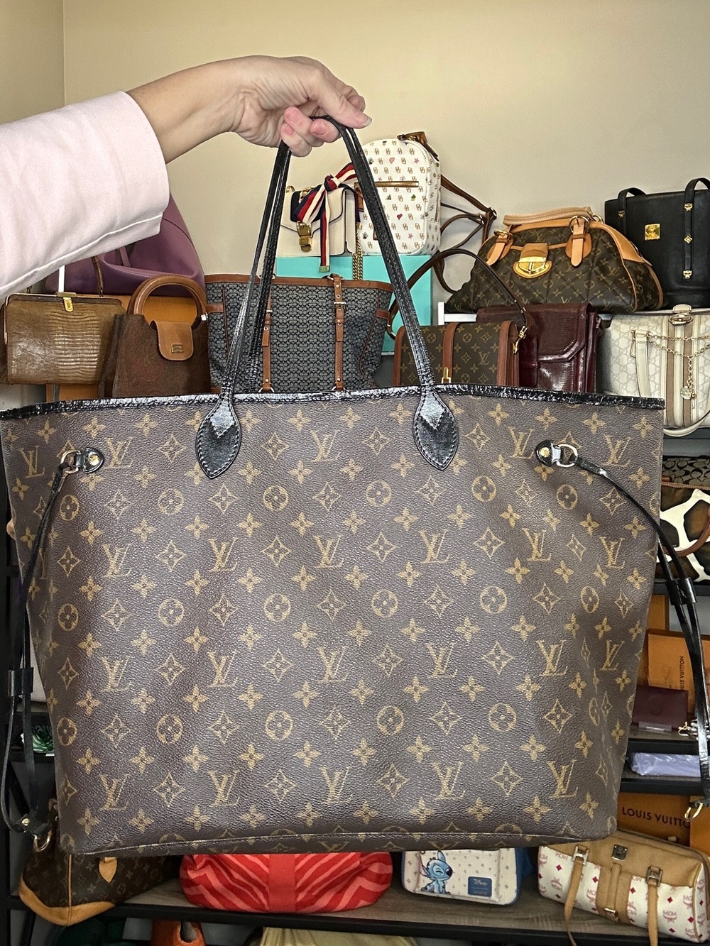 Louis Vuitton Neverfull GM Monogram Canvas Tote Bag COA SP0039 Leather Dyed